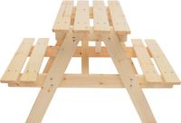 Timbela M012-1 Kinder Picknicktafel - Hout - Beige - 81x60x50 cm
