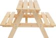 Timbela M012-1 Kinder Picknicktafel - Hout - Beige - 81x60x50 cm