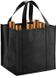 Unyqoos® Sac de transport pliable pour six bouteilles, noir