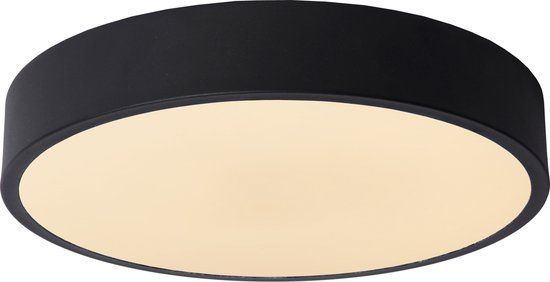 Lucide UNAR Plafondlamp - Ø 30 cm - LED - Dimb. - Zwart