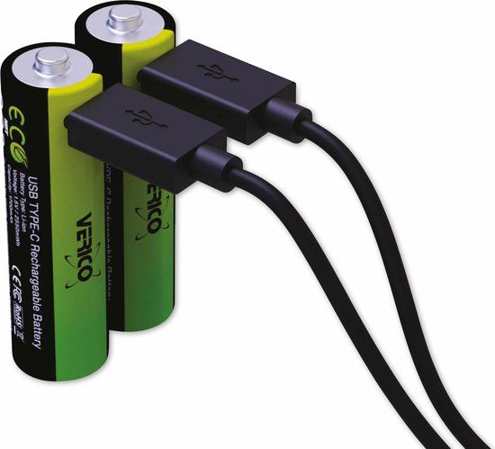 Verico LoopEnergy AA USB-C Oplaadbare Batterijen - 2 Stuks
