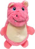 JACK AND VANILLA, Pluche speelgoed Hippo roze voor honden en katten, zacht en duurzaam, ideaal om te spelen en te knuffelen, machinewasbaar, maat 18 cm, kleur roze