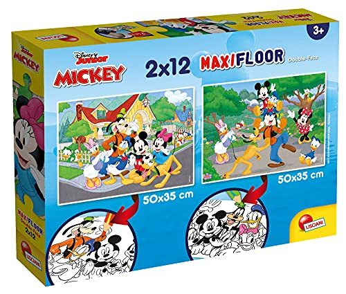 Liscianigiochi Lisciani Giochi 86566 Disney Puzzel Supermaxi 2 x 12 Mickey Puzzel voor kinderen