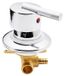 Merkloos Douchemixer douchekraan mengkraan - Koud en warm water - Verchroomd messing - Keramische cartridge - G1/2 - 11 x 9 x 8,4 cm