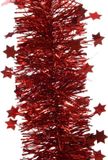 Decoris Kaemingk B.V. 5x Kerstslingers sterren kerst rood 10 x 270 cm