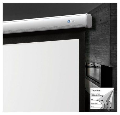 Deluxx Advanced Elegance elektrisch projectiescherm 170 x 95 cm mat wit Polaro