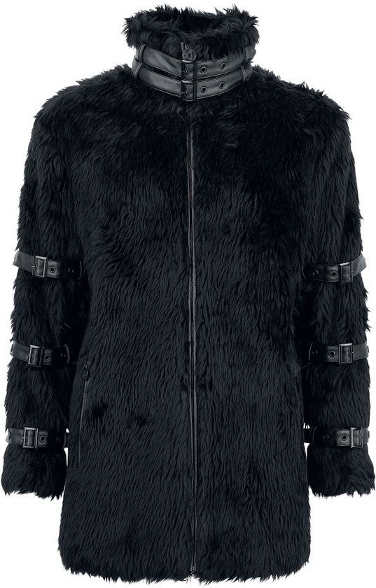 Gothicana by EMP Gothicana zwarte tussenseizoensjas met gespen - Dames - XXL