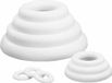 Rayher hobby materialen Anneau/couronne en polystyrène - Set de 5x pièces - plat - blanc - 30 cm