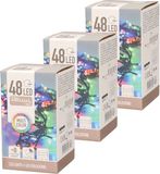 Merkloos Koopman International Kerstverlichting - 3x - gekleurd - op batterijen - 3,5 meter - indoor