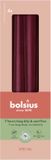 Bolsius - Gotische Kaarsen - Metallic Rood - 245/24 Doos van 4
