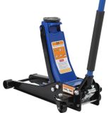Cric rouleur 3 tonnes – Cric hydraulique, profil bas – Construction en acier – Pompe de levage rapide à double piston – Plage de levage 7,6–49,5 cm – Utilisable pour voitures