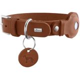 HUNTER VIBORG Hondenhalsband met houder voor Apple AirTag, cognac