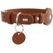 HUNTER VIBORG Collier pour chien avec support pour Apple AirTag, cognac