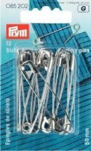 Prym 085220 Veiligheidsspeld, 38 mm, Zilverkleurig, 12 Stuks, Staal