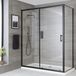 Hudson Reed Nox Cabine de douche rectangulaire - 150 x 90 cm - Porte coulissante noir - Design moderne