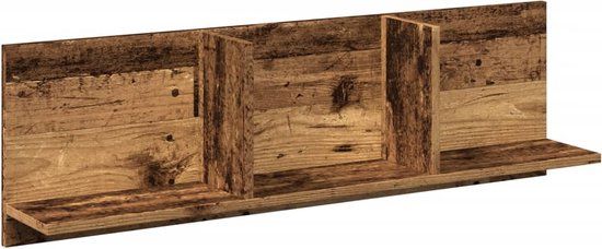 vidaXL Wandkast - 100x16,5x30 cm - Bewerkt Hout - Oud Houtkleur