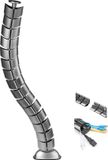 Maclean MC-768 Kabelkanaal kabel - Organizer kabelafdekking voor bureau, zilver 75cm