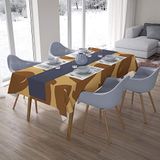 Bonamaison Tafelkleed, Anti-Mold, Sneldrogend, Waterdicht, 100% Polyester Tafellaken, Bruine tinten, 140 x 200 Cm