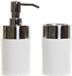 Item International Zeeppompje - incl. beker - wit - polystone - 16 cm - badkamer accessoires
