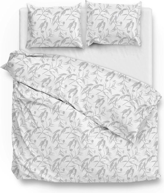 Zohome Fiori-di-Satinado Dekbedovertrek - 200x220 - Wit - Katoen-Satijn