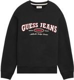 Guess Sweatshirt Original Design Zwart Katoen Fleece Ronde Hals Lange Mouw Logo Regular Fit Heren XL