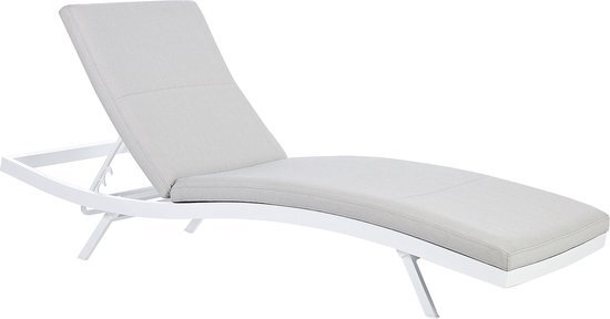 Beliani AMELIA - Lounger - Grijs - Aluminium