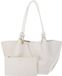 COCCINELLE Leren schoudertas Finn Handbag Grained Leather Pearl crème