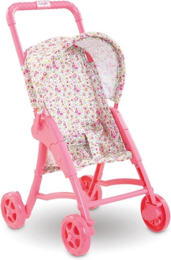 corolle 9000110810 - Ma Premiere Poupee poppenbuggy Floral, poppenbuggy voor alle 30 cm poppen, vanaf 18 maanden