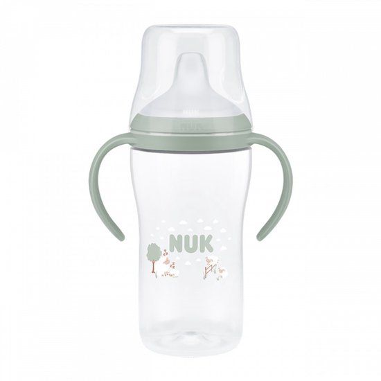 NUK Perfect Match oefenfles 260 ml siliconen - Grijs
