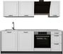 Vicco Complete keukeneenheid R-Line, Wit landelijk/Antraciet, 220 cm zonder werkblad