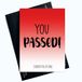 Grappige wenskaart met opschrift "You Passed Driving Test Cards Warning New Driver" - Gefeliciteerde kaart - Grappige fantasiekaart voor hem en haar - Rood SP79