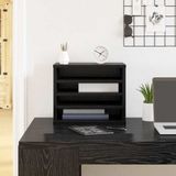 vidaXL Bureau organizer Zwart Eiken 36 x 26 x 29,5 cm Bewerkt hout