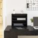 vidaXL Bureau organizer Zwart Eiken 36 x 26 x 29,5 cm Bewerkt hout