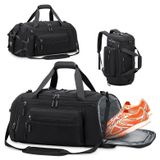 Omgoods Sac de sport, 45 litres, unisexe, avec compartiment à chaussures et compartiment pour vêtements mouillés