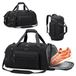 Omgoods Sac de sport, 45 litres, unisexe, avec compartiment à chaussures et compartiment pour vêtements mouillés