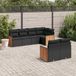 Maison Exclusive - Ensemble de meubles de jardin 7 pièces avec canapé et coussins, noir, en polyrotin