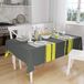 Bonamaison Tafelkleed, Anti-Mold, Sneldrogend, Waterdicht, 100% Polyester Tafellaken, Neon Geel, Rook, 140 x 160 Cm