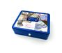 Cash Box Cash Box van metaal met muntenvak Euro - kleur blauw
