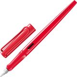 LAMY joy aardbei vulpen - vulpen met ergonomische grip & gepolijst stalen penpunt in lijndikte 1,9 mm - kalligrafie vulpen met lintpenpunt - incl. inktpatroon T 10 blauw