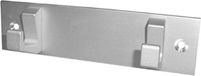 Hermeta Handdoekrek - dubbele haak - naturel kleur - Aluminium