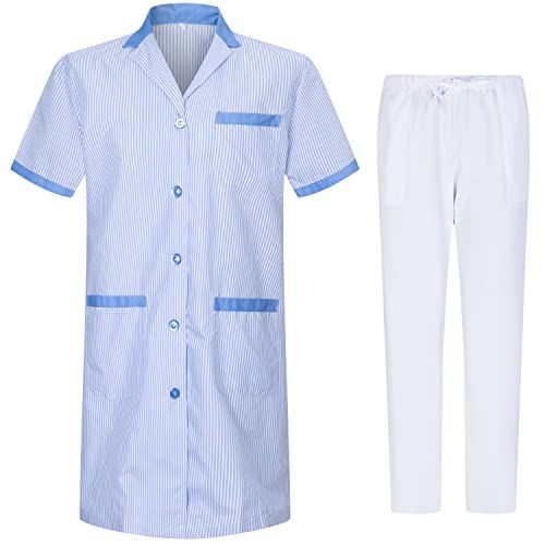 MISEMIYA - Sanitair slaappak, uniseks, medische uniformen, Hemelsblauw, XXL