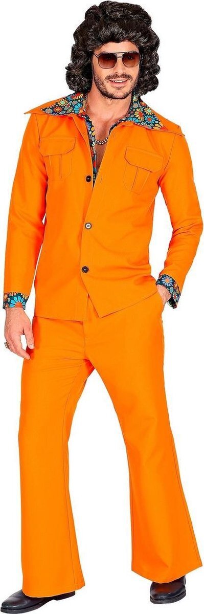 Widmann 100% NL & Oranje Kostuum | Oranje 1974 Stijl | Man | Medium | Carnaval kostuum | Verkleedkleding