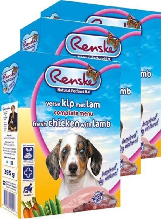 RENSKE Vers Vlees - Hondenvoer Puppy - 395 g