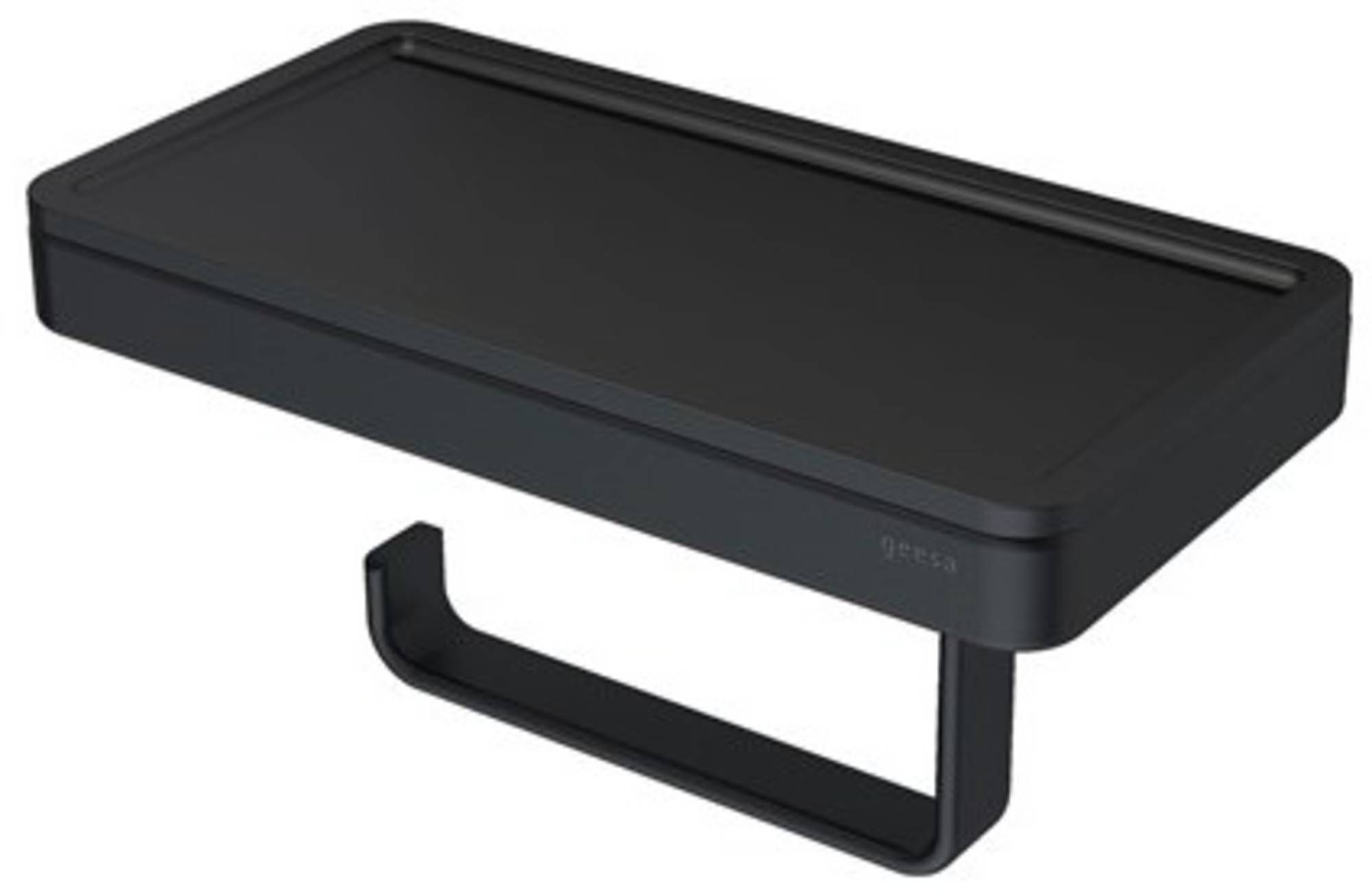 Geesa Frame Closethouder met Planchet Zwart - Zwart - Staal - 8712163212658