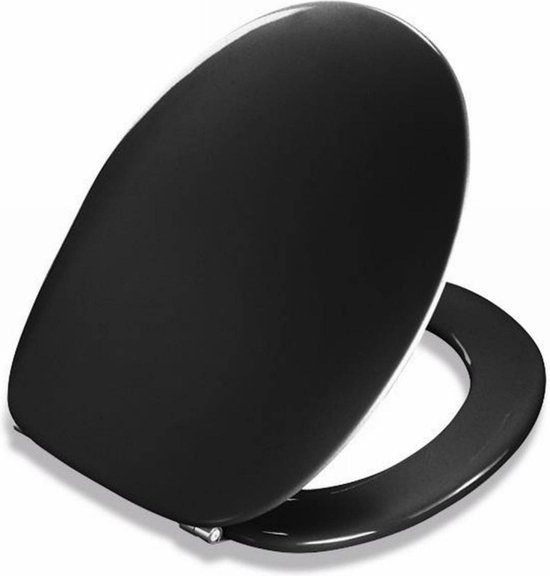 Pressalit 2000 Closetzitting - Zwart - Vierkant - RVS Scharnier