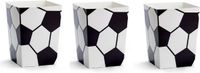 PartyDeco Bols à popcorn - imprimé football - 12 pièces - 12 x 7 cm