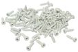 Cora 000116014 Set 100 bevestigingsschroeven voor kentekenplaat, wit