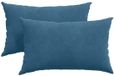 vidaXL Zitkussens 2 stuks Blauw 50 x 30 cm Corduroy stof