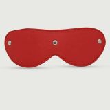 Leder Augenbinde Maske mit Nähten - Rot