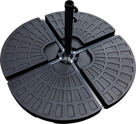 MaxxGarden Parasoltegels - Vierdelig - Zwart - 60kg